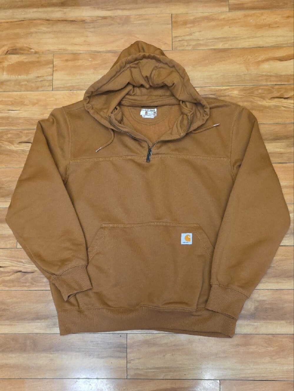 Carhartt Rain Defender Paxton Heavyweight Loose Fit Quarter-Zip Hoodie Size L